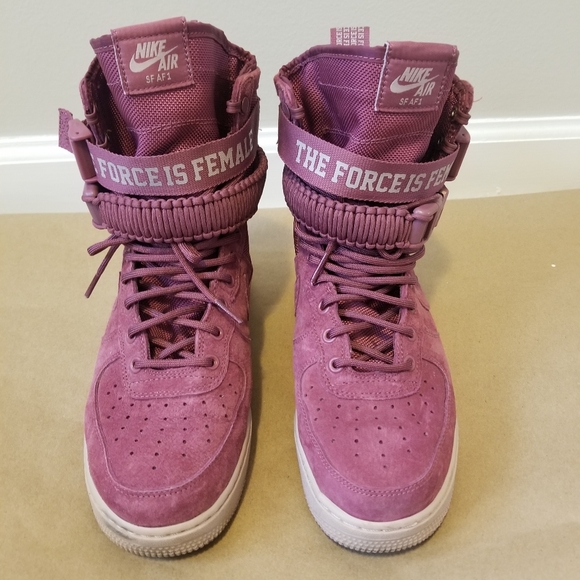 Nike SF Air Force 1 Force is Female Vintage Wine Size 9.5 AJ1700-600 - Picture 5 of 13